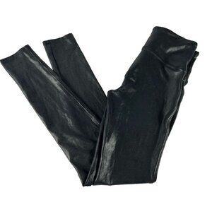 Spanx by Sara Blakely Women’s Black Faux Leather Pull Up Leggings Size Medium
